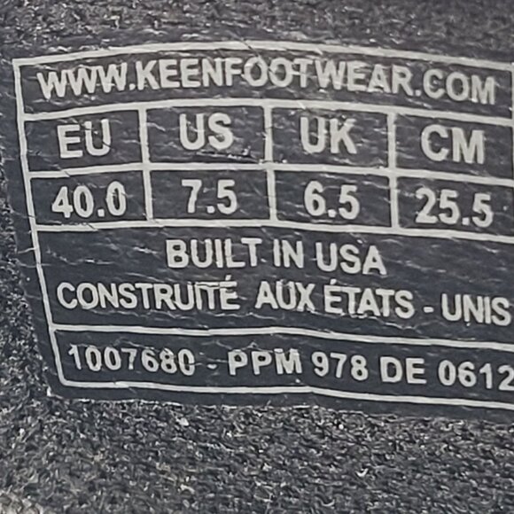 Keen Men's Black Leather Work Boots 1007680 US Size 7.5 Built in USA - Picture 9 of 9